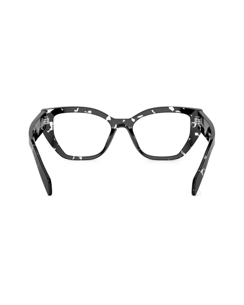 Prada Brown Tortoiseshell Geometric-Frame Glasses
