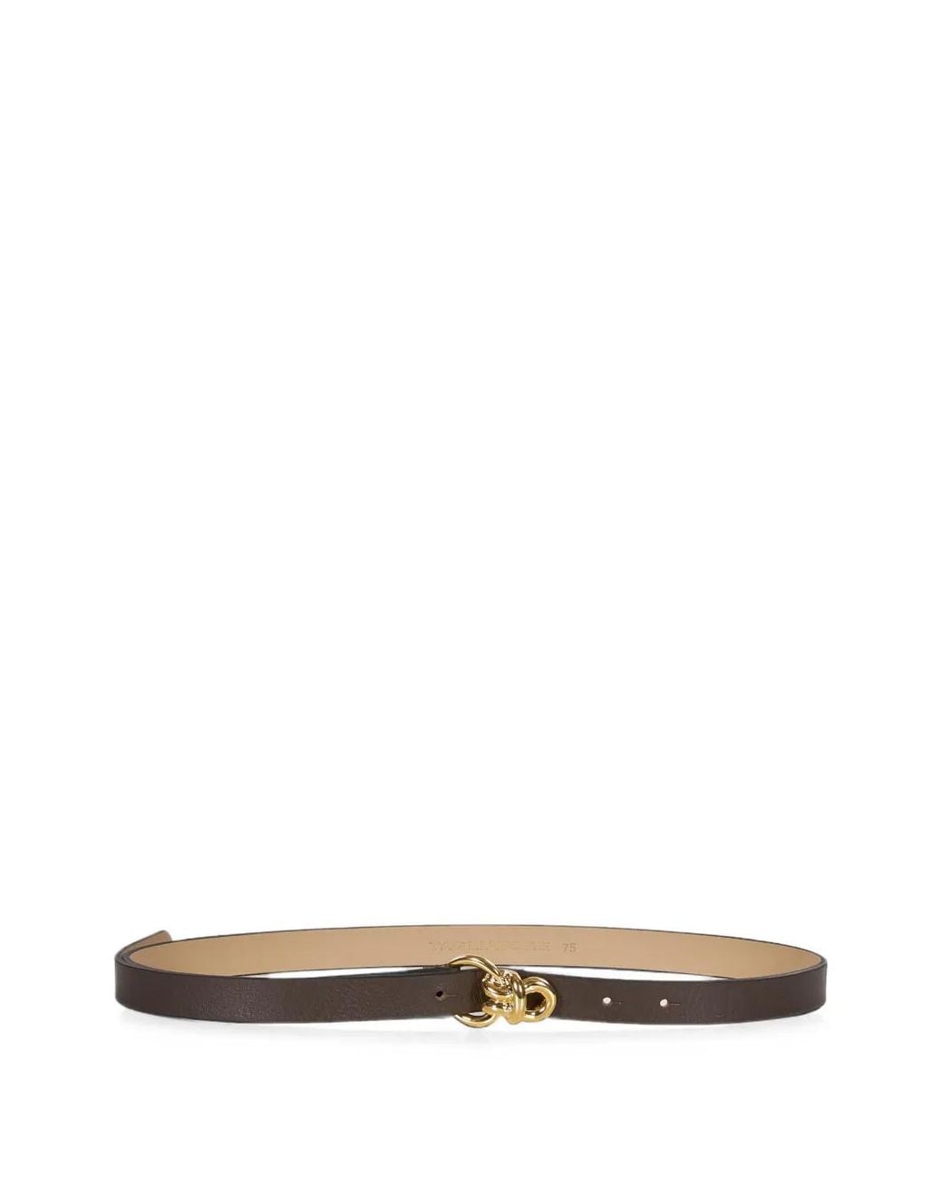 Tagliatore White Knot-Detail Leather Belt