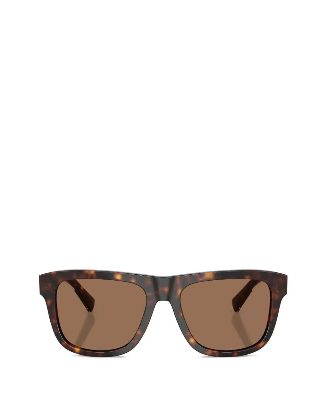 Dolce & Gabbana Brown Tortoiseshell-Effect Square-Frame Sunglasses for men