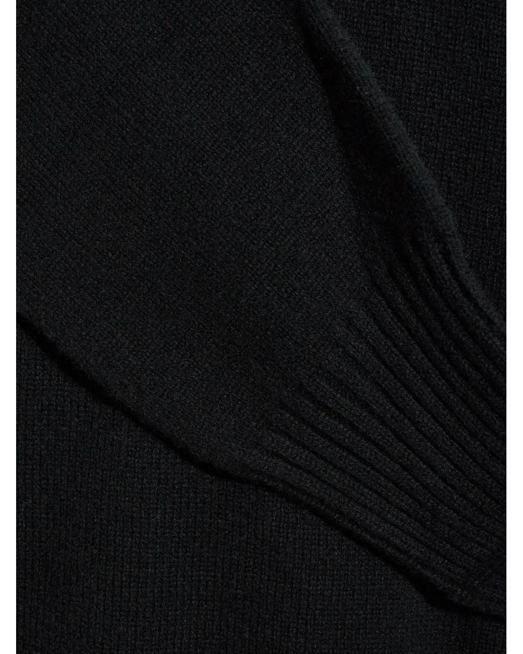 Issey Miyake Black Asymmetric V-Neck Vest