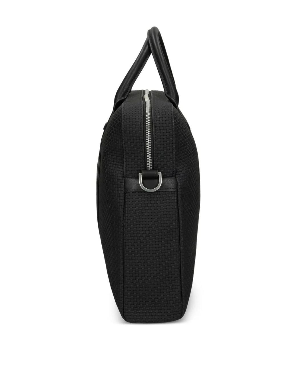 Calvin Klein Black Woven Zip Messenger Bag for men