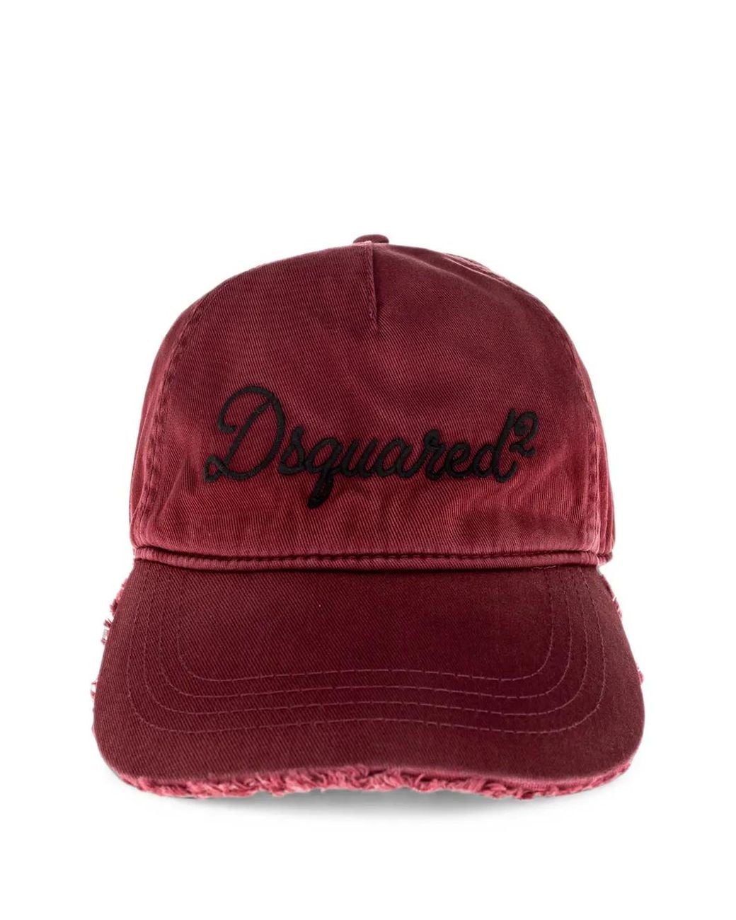 DSquared² Logo-Embroidered Distressed Baseball Cap for men