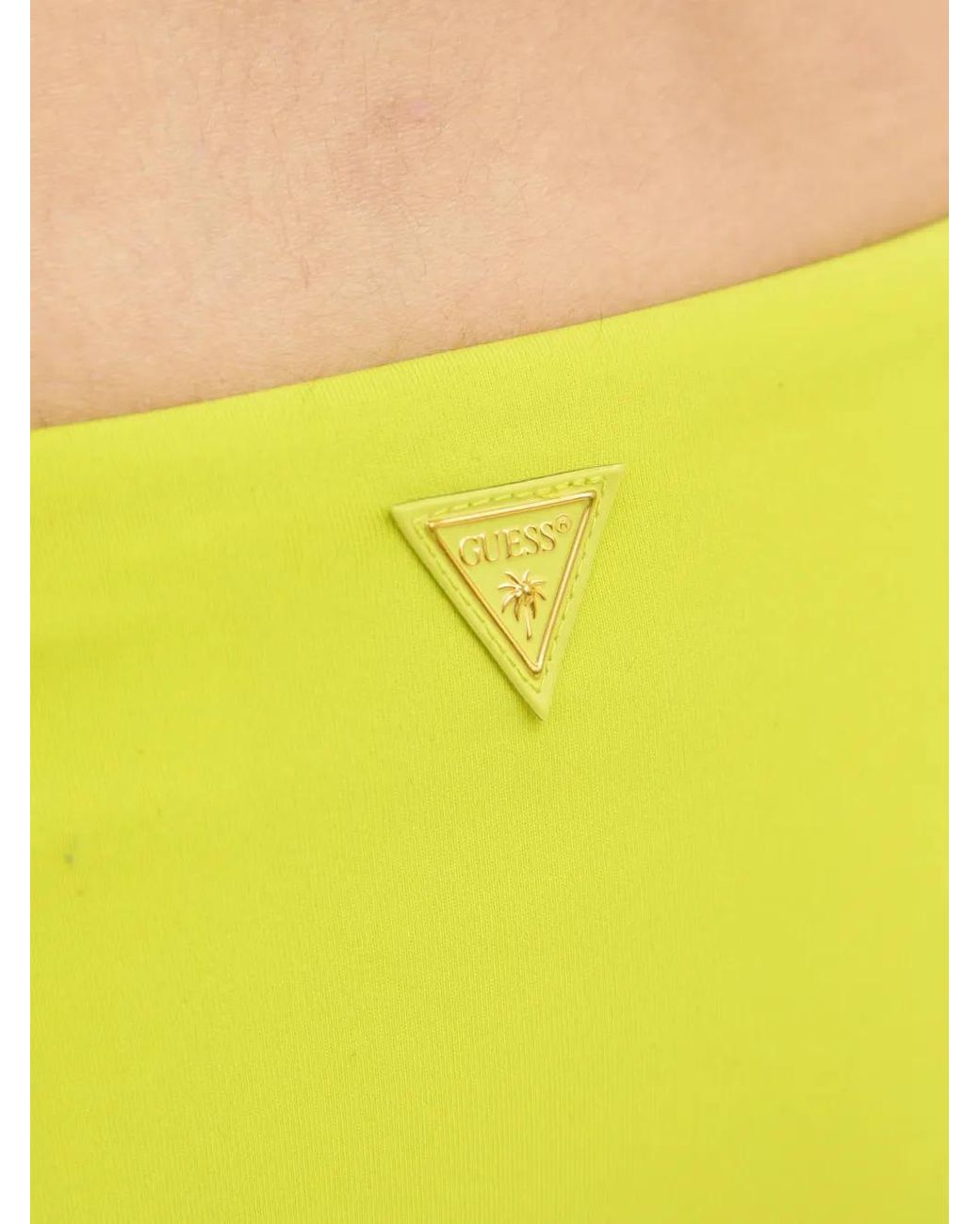 Guess Yellow Bas De Bikini À Ornements En Cristal