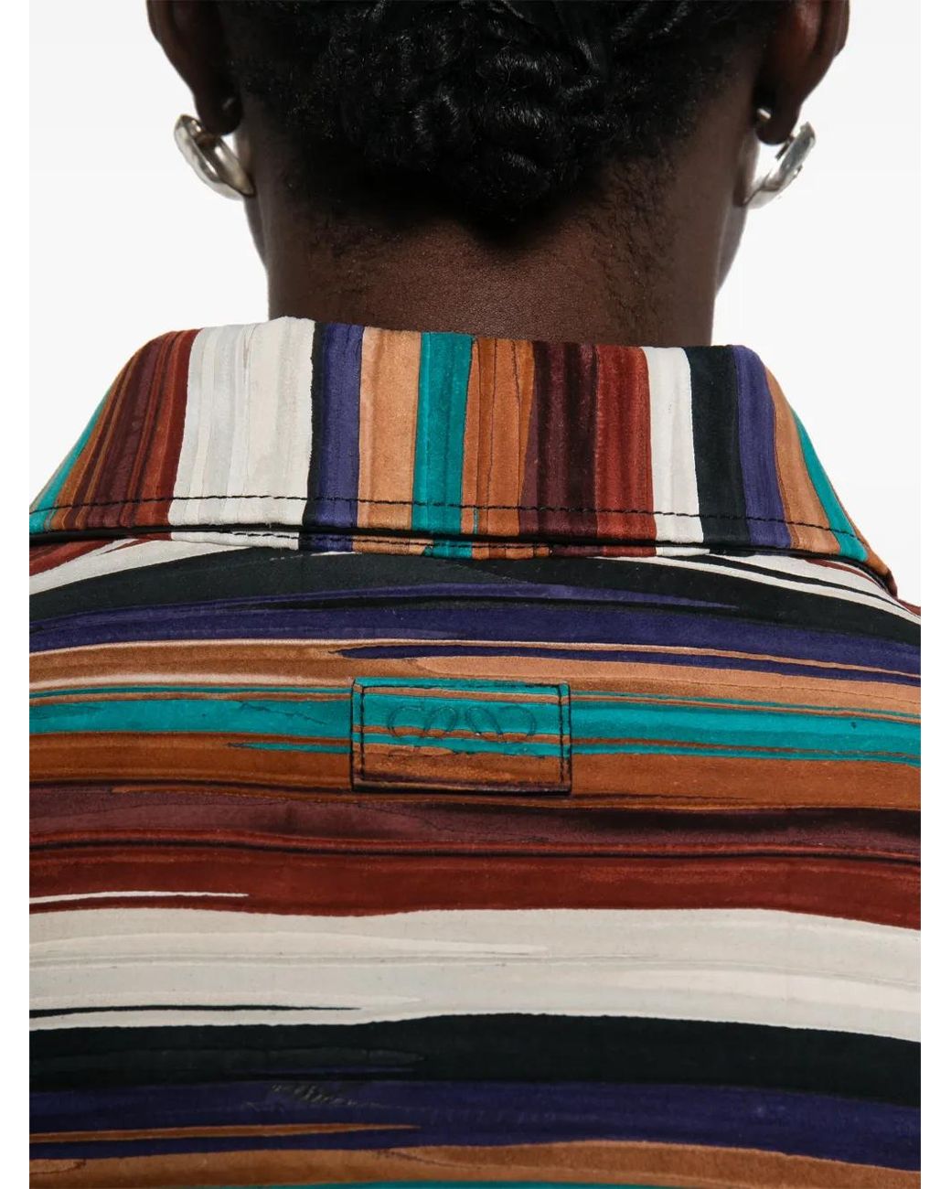 Loewe Black Striped Leather Jacket