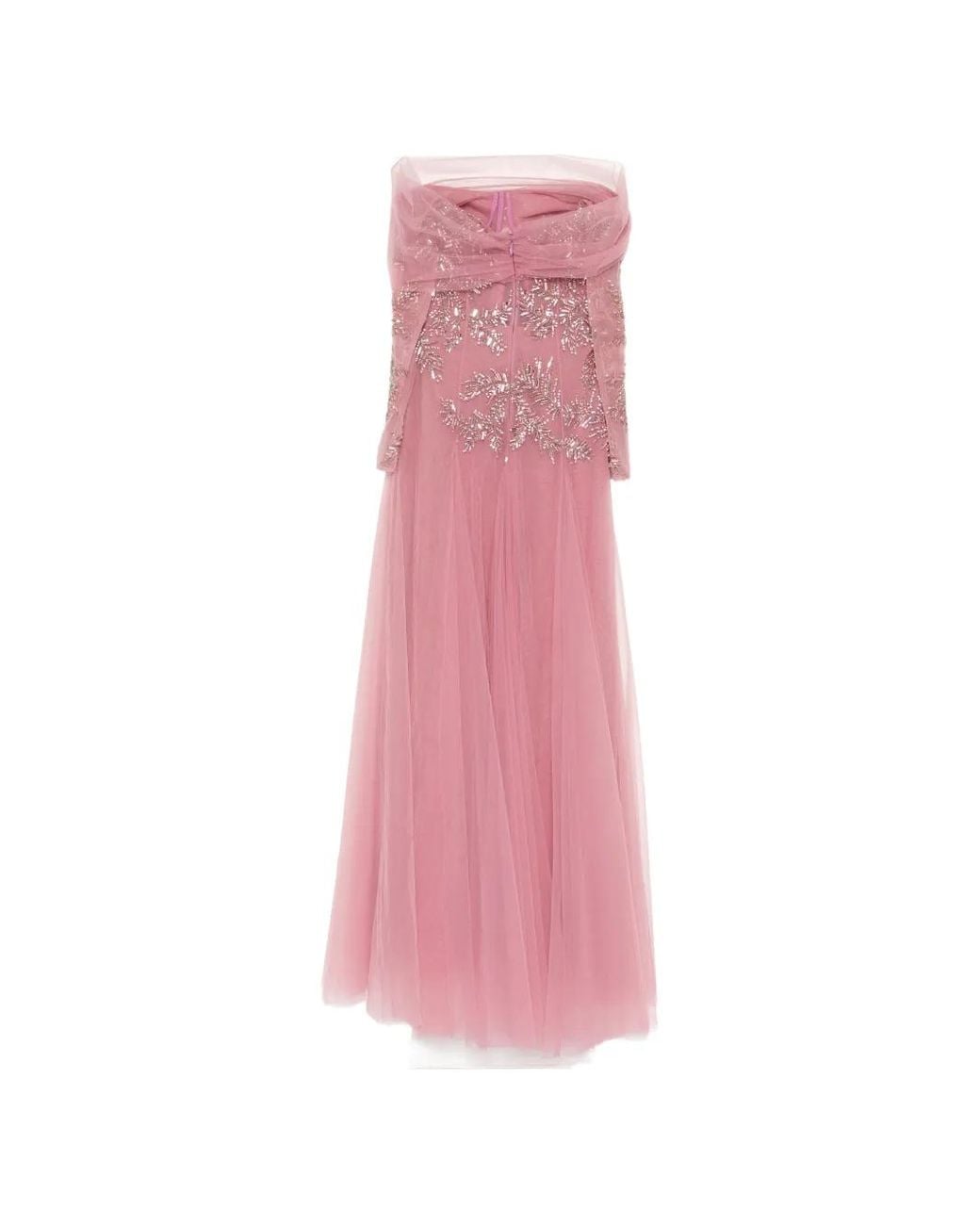 Zuhair Murad Pink Crystal-Embellished Maxi Dress