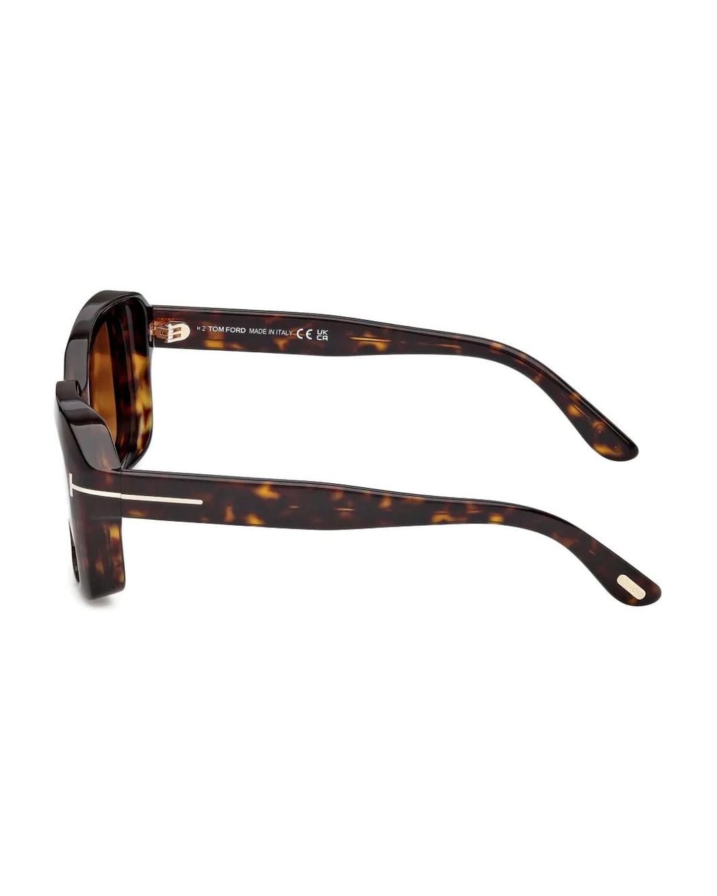 Tom Ford Brown Square-Frame Sunglasses