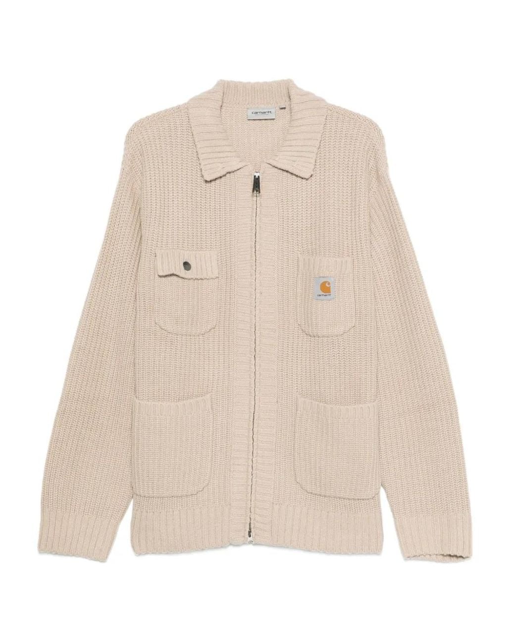 Carhartt Natural Logo Patch Zip Chore Cardigan for men