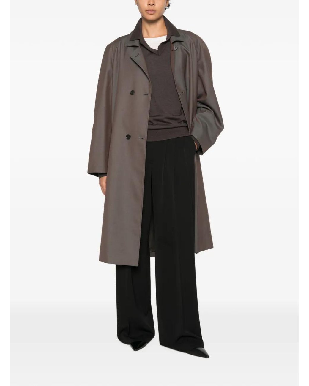 The Row Gray Emma Coat