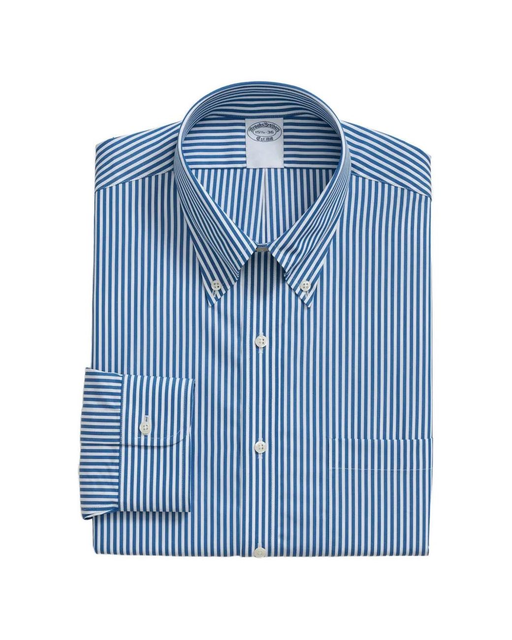 Brooks Brothers Blue Striped Button-Down Collar Shirt for men