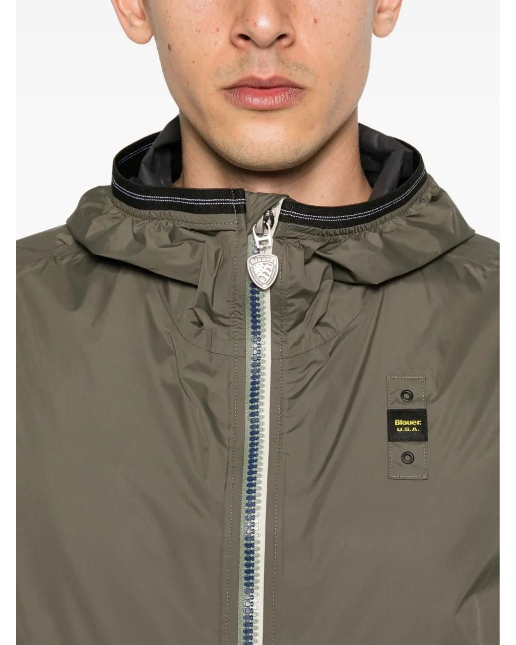 Blauer Brown Veste À Fermeture Zippée for men