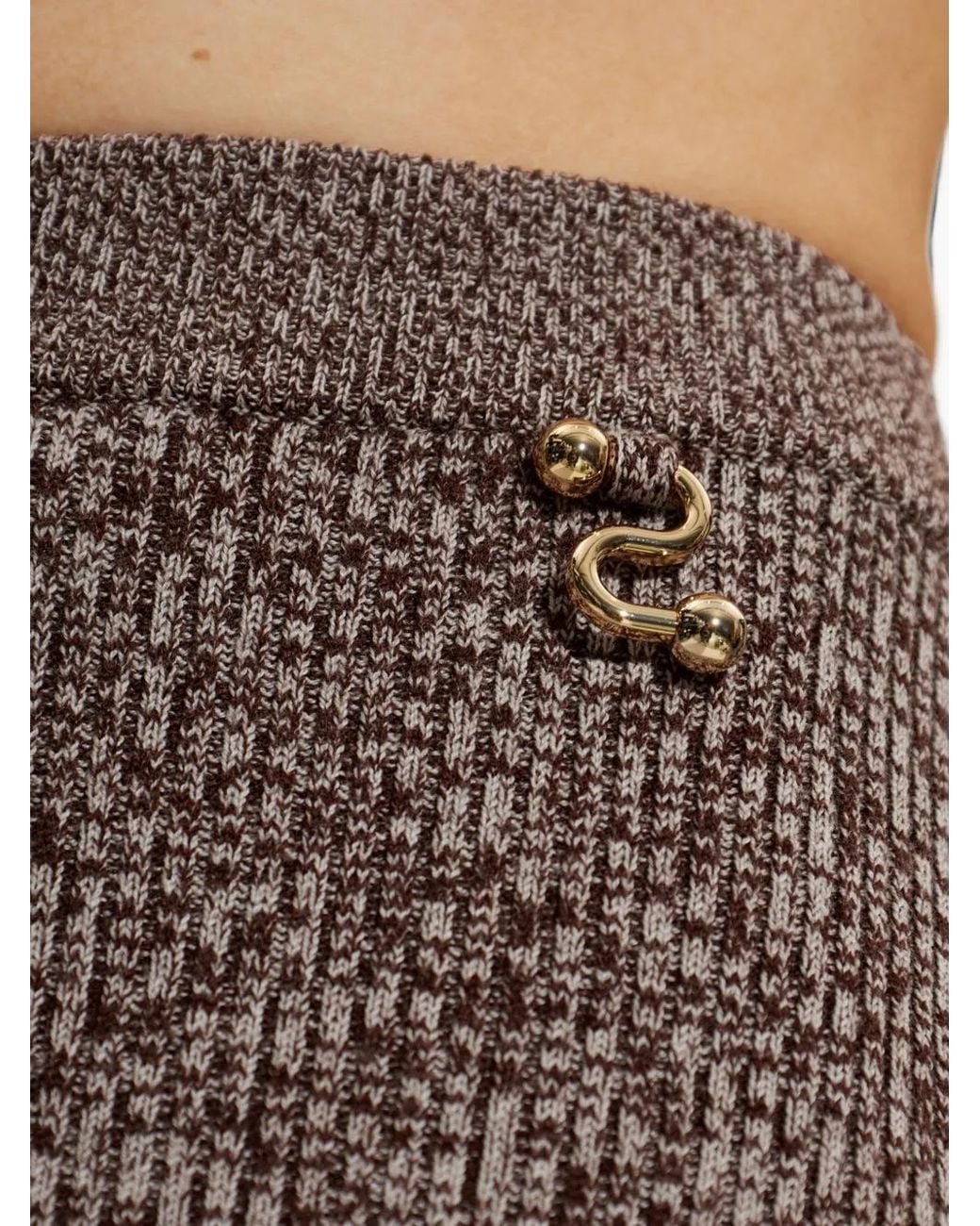 Sportmax Brown Velo Ribbed-Knit Trousers