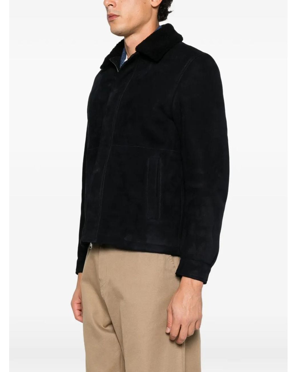 Tagliatore Black Suede Jacket for men
