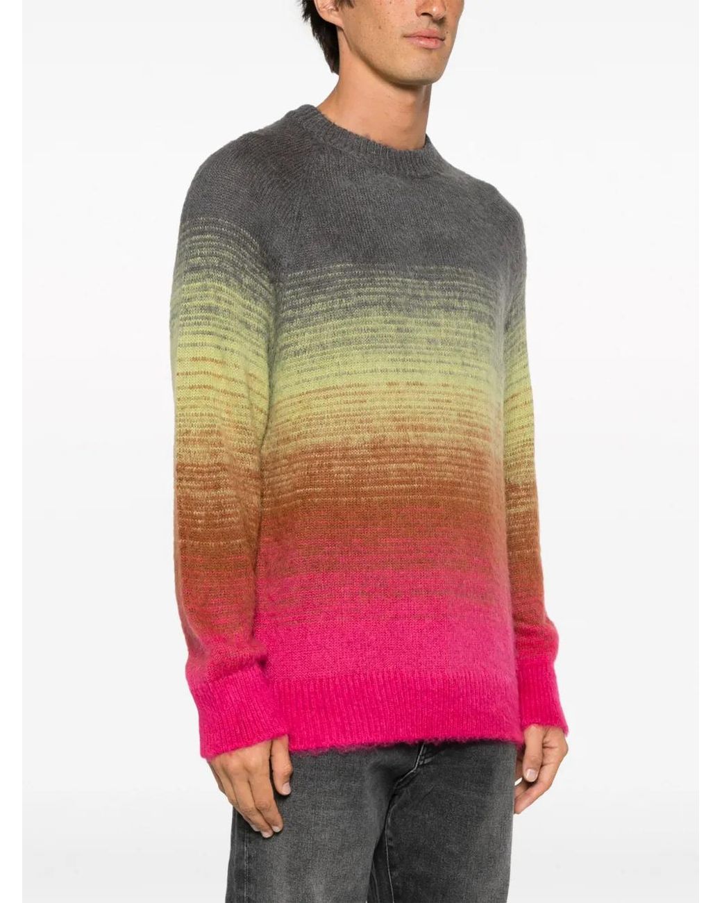 Laneus Gradient-Effect Textured Jumper for men