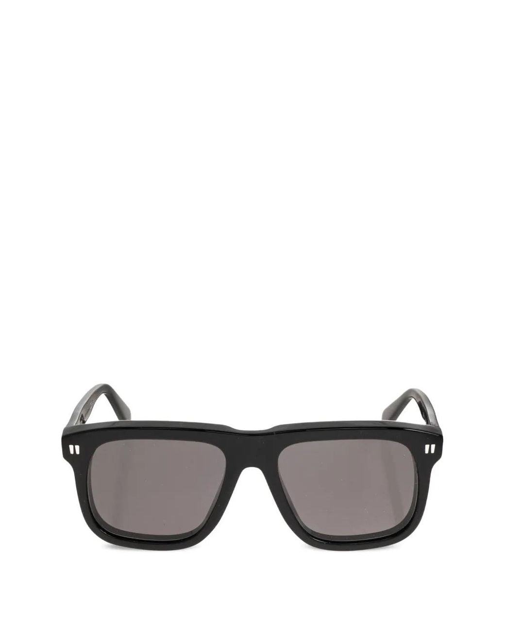 Off-White c/o Virgil Abloh Gray Logo-Print Square-Frame Sunglasses
