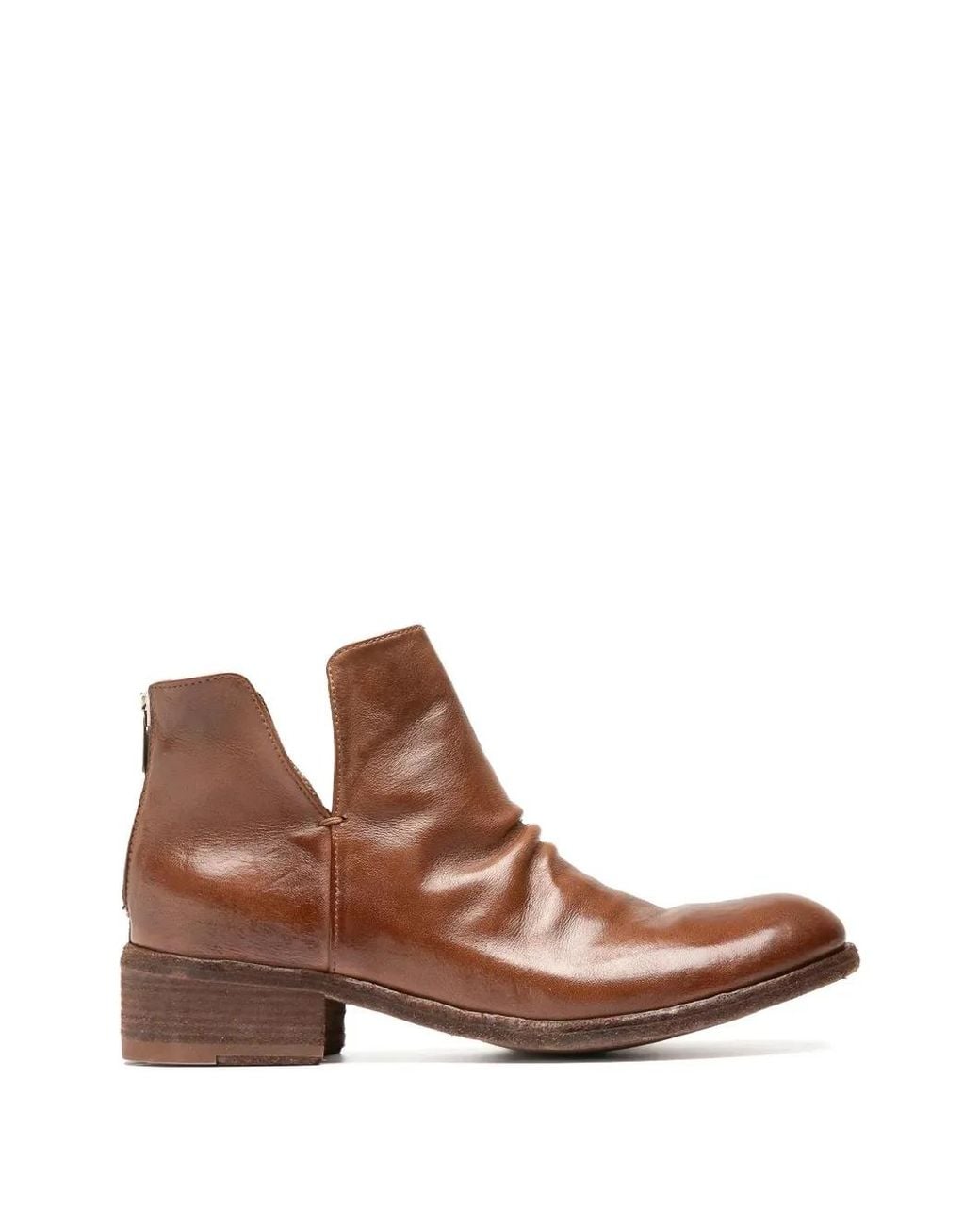 Officine Creative Brown Shantel Leather Ankle Boots