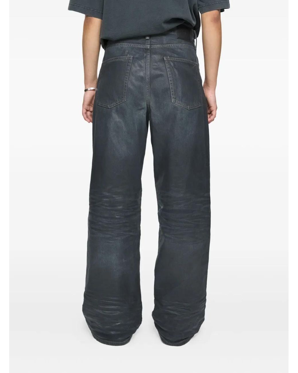 Acne Blue 1981 Logo-Patch Jeans for men