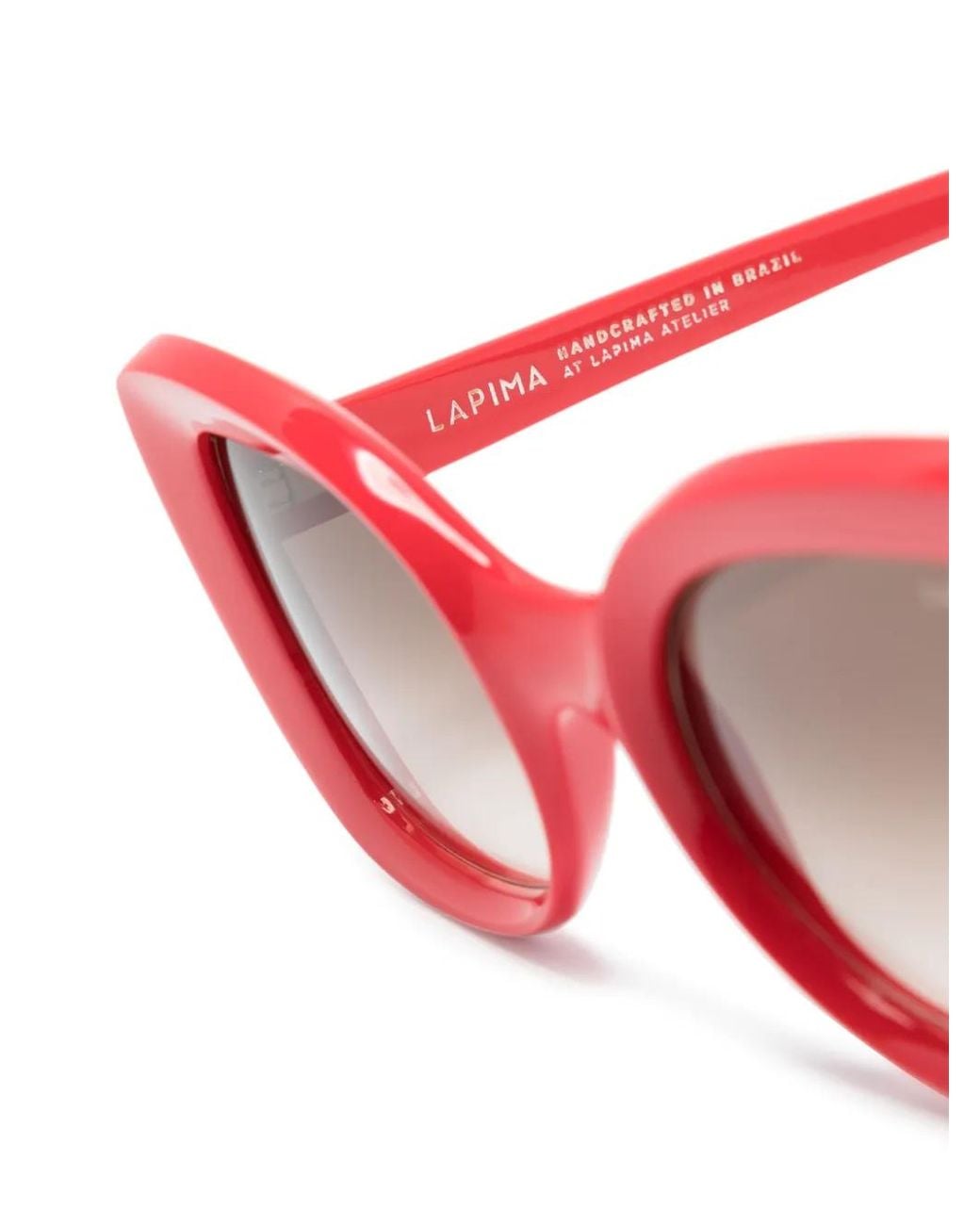 Lapima Red Isabel Oversized-Frame Sunglasses