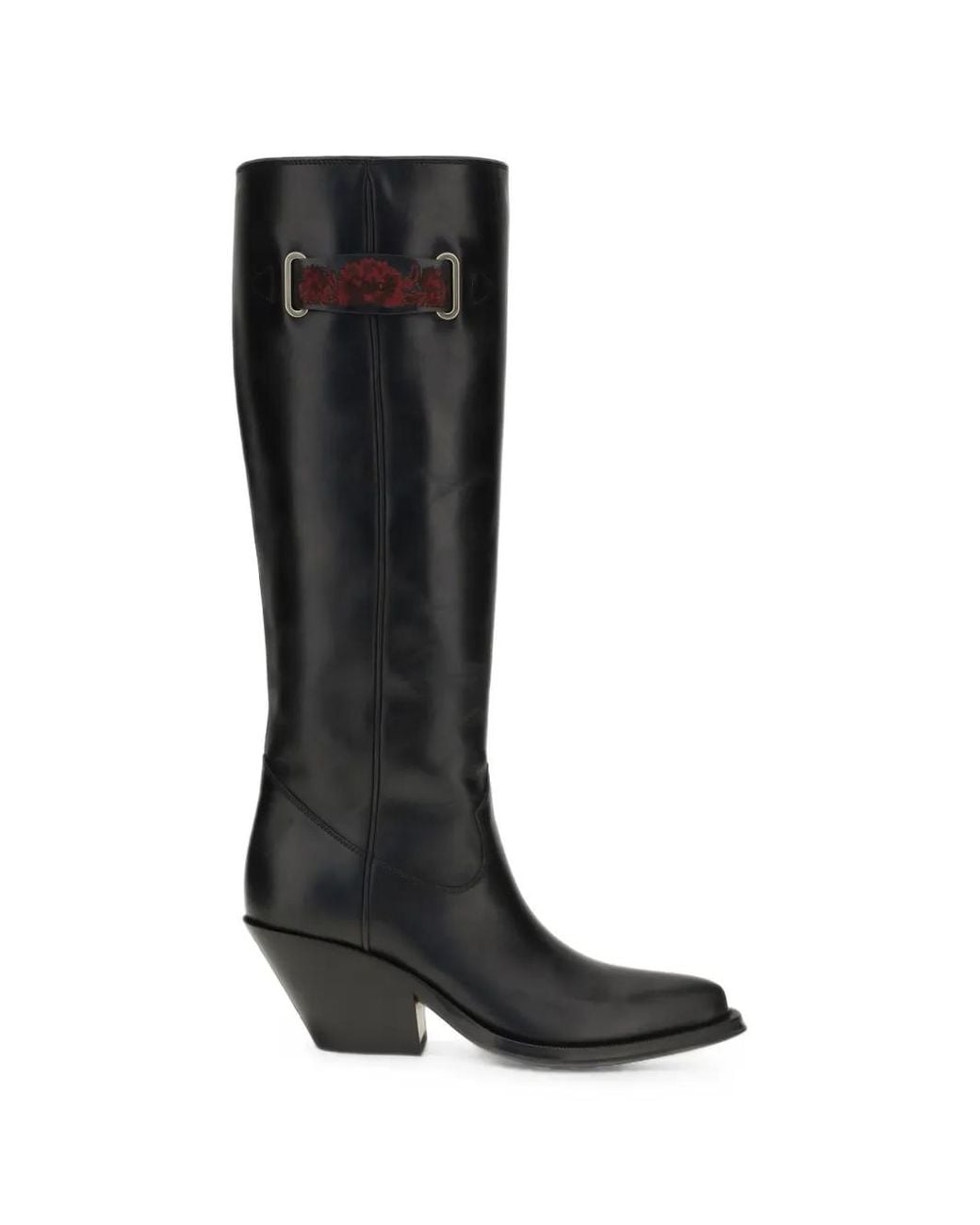 Chloé Black Azelan Knee-High Leather Boots