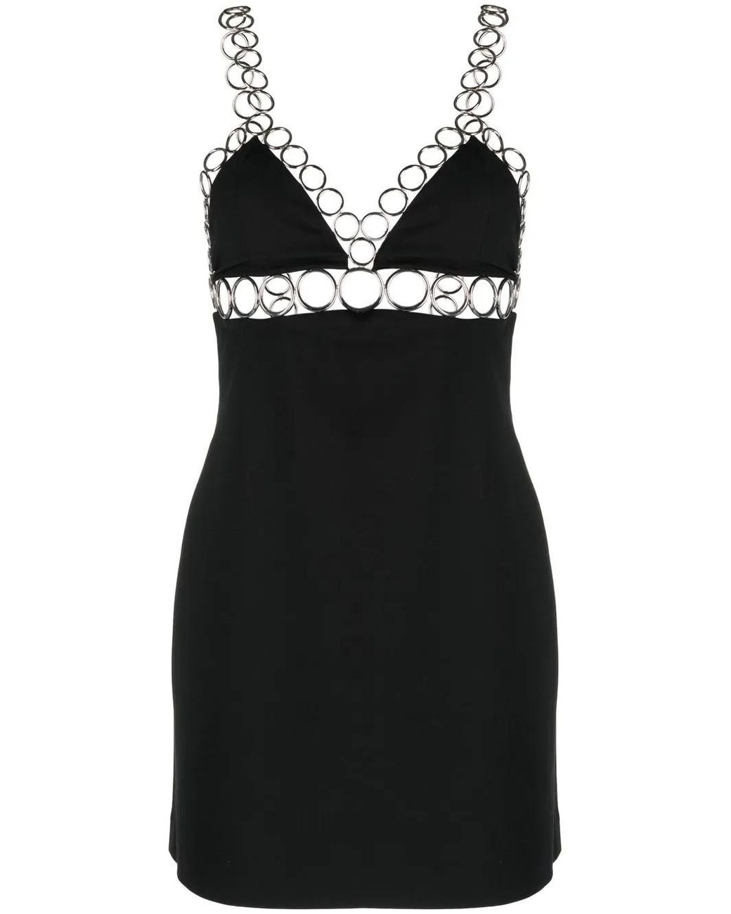 Coperni Black Chain-Link Mini Dress