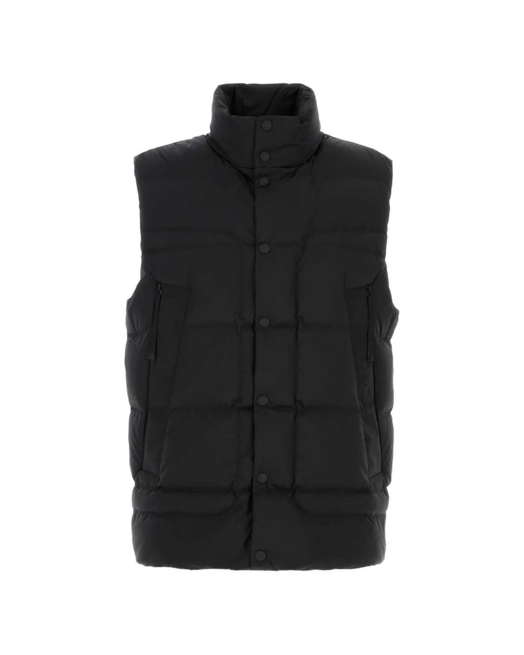 Chaleco Acolchado Con Parche Del Logo Moncler de color Black
