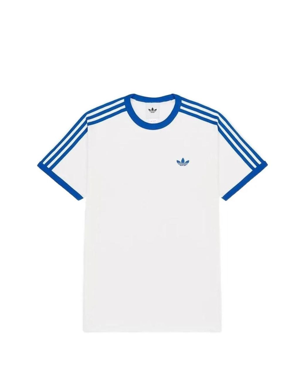 Adidas Blue 3-Stripes T-Shirt for men