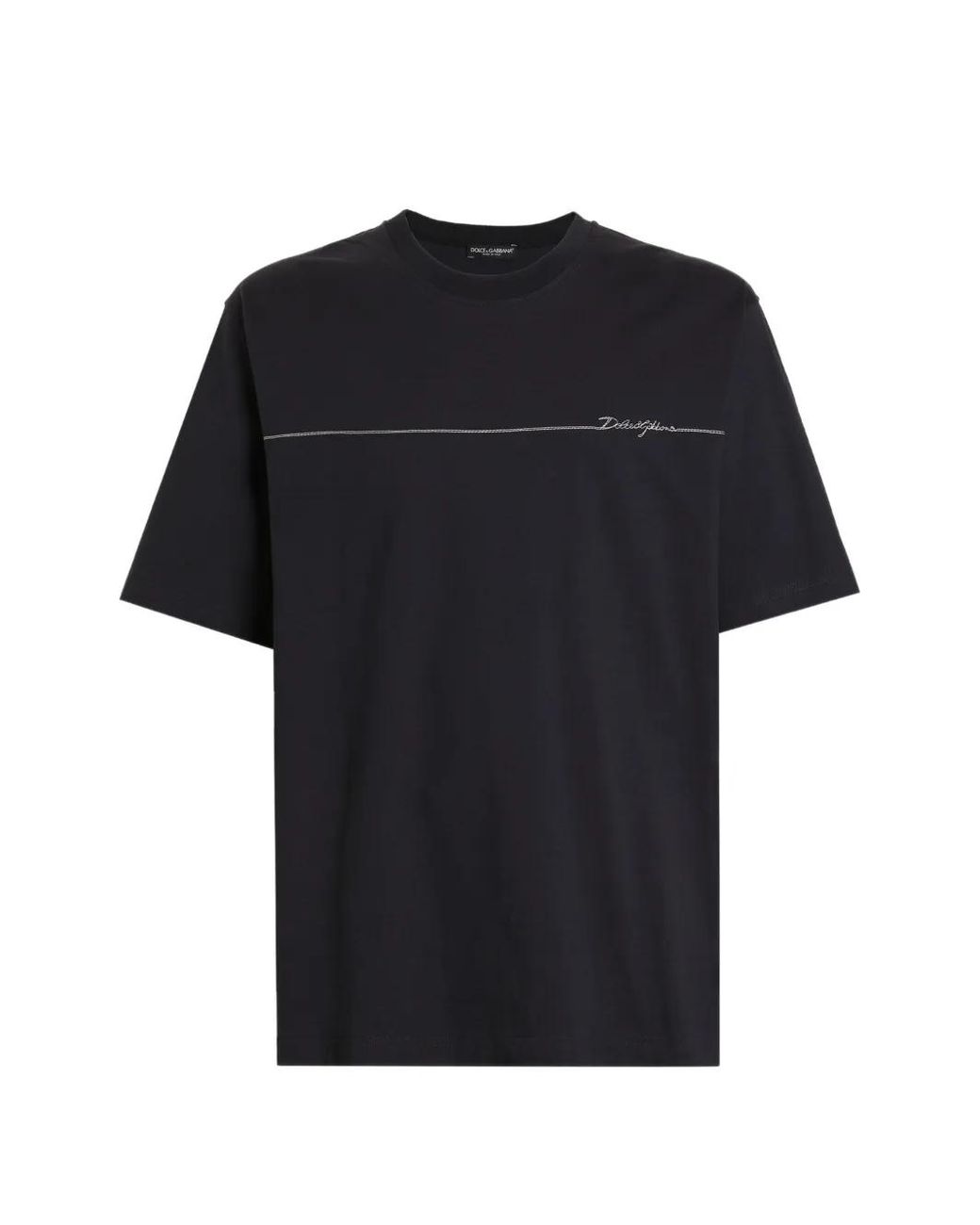 Dolce & Gabbana Black Crewneck Short-Sleeve T-Shirt for men