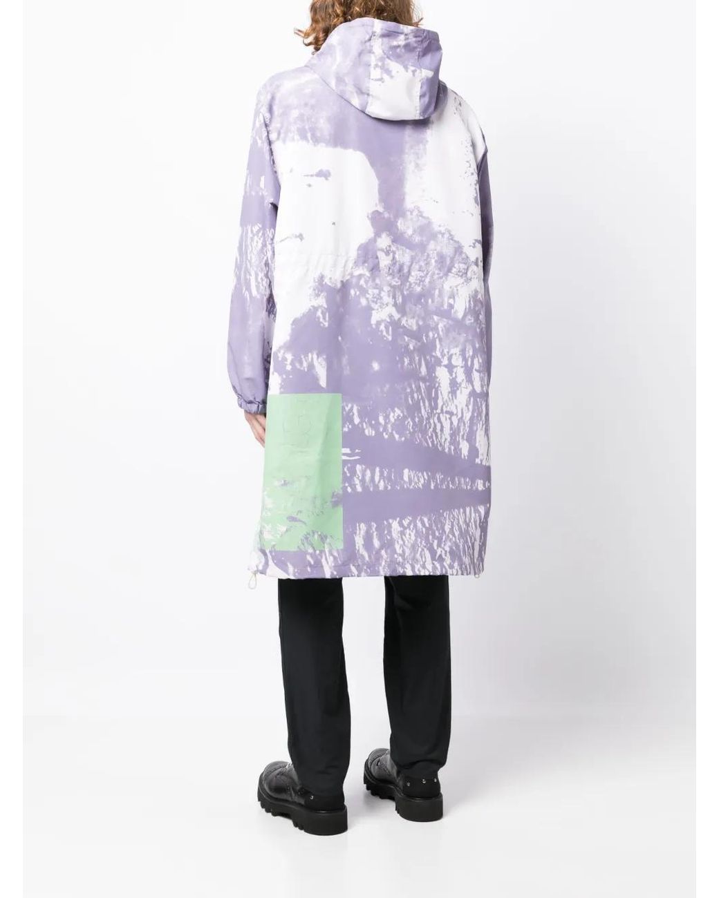 OAMC Purple Biv Abstract-Print Parka for men
