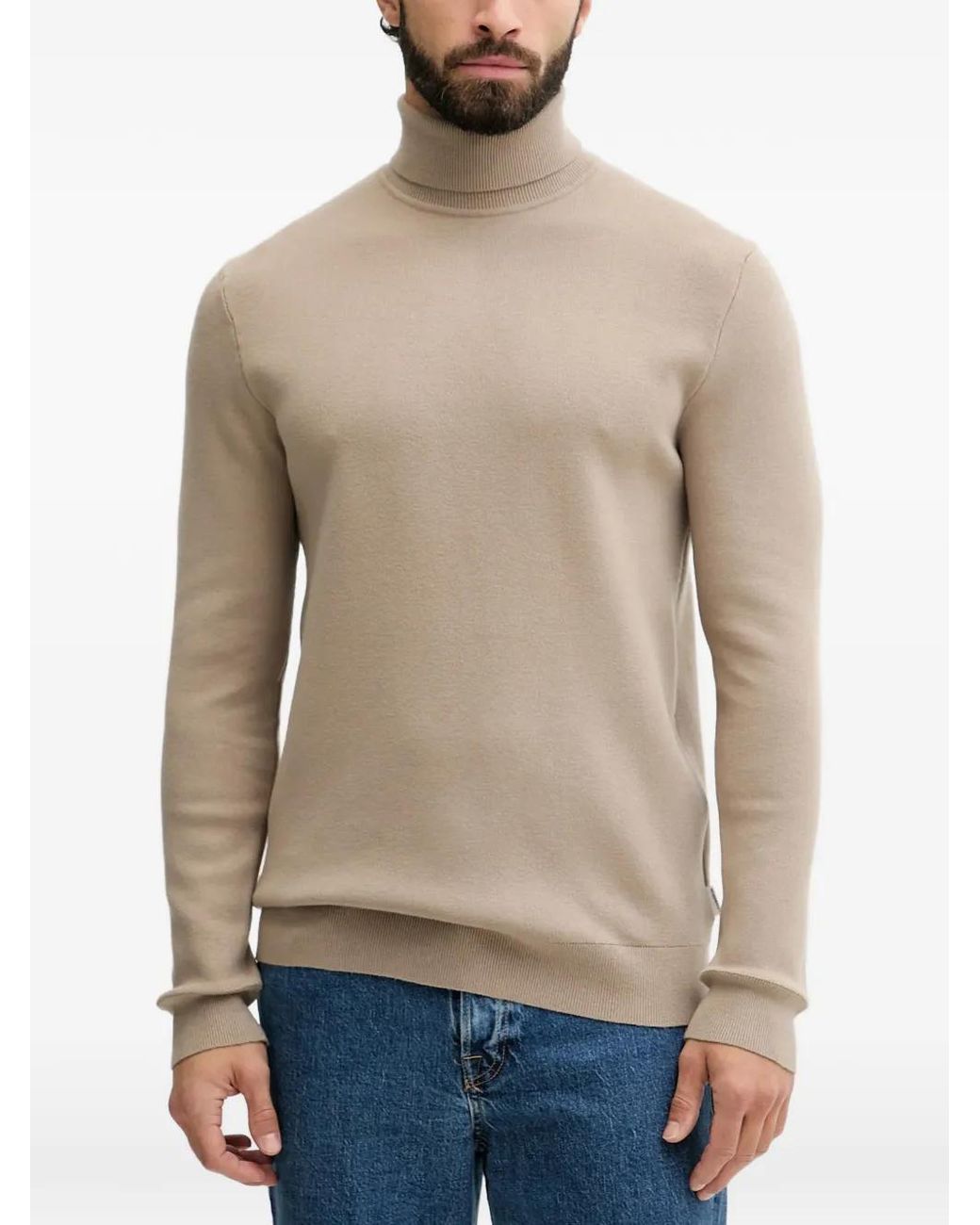 Lindbergh Blue Roll-Neck Sweater for men