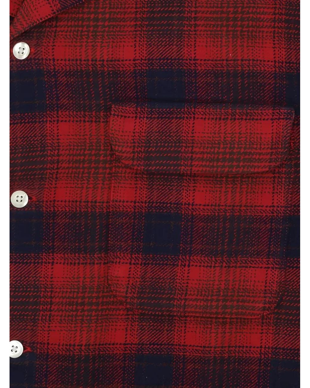 Fortela Red Baker Plaid Cotton Overshirt for men