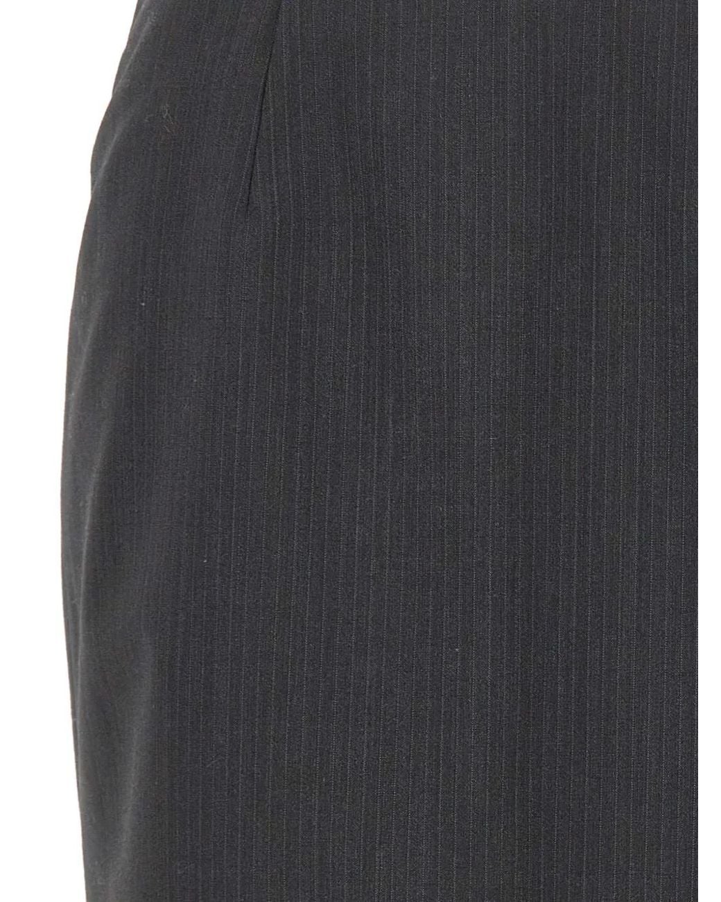Herskind Black Debby Pinstripe Mini Skirt