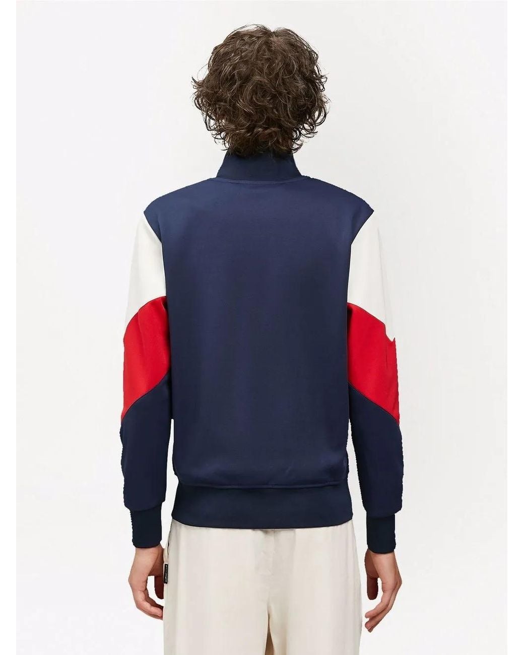 Palm Angels Blue Colour-Block Track Jacket for men