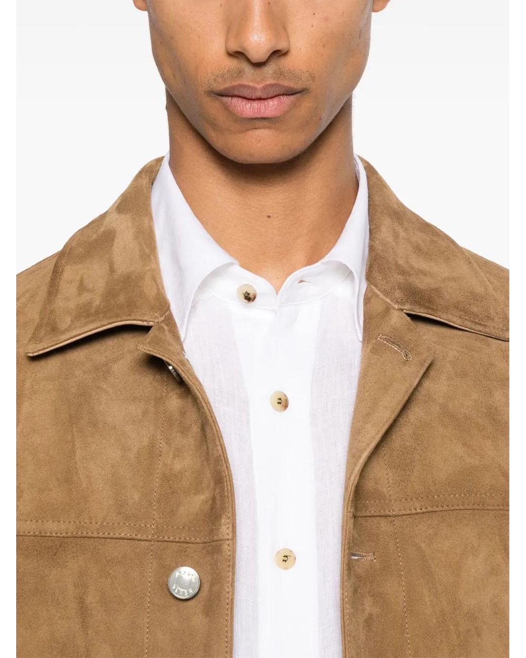 Jacob Cohen Brown Suede Jacket for men