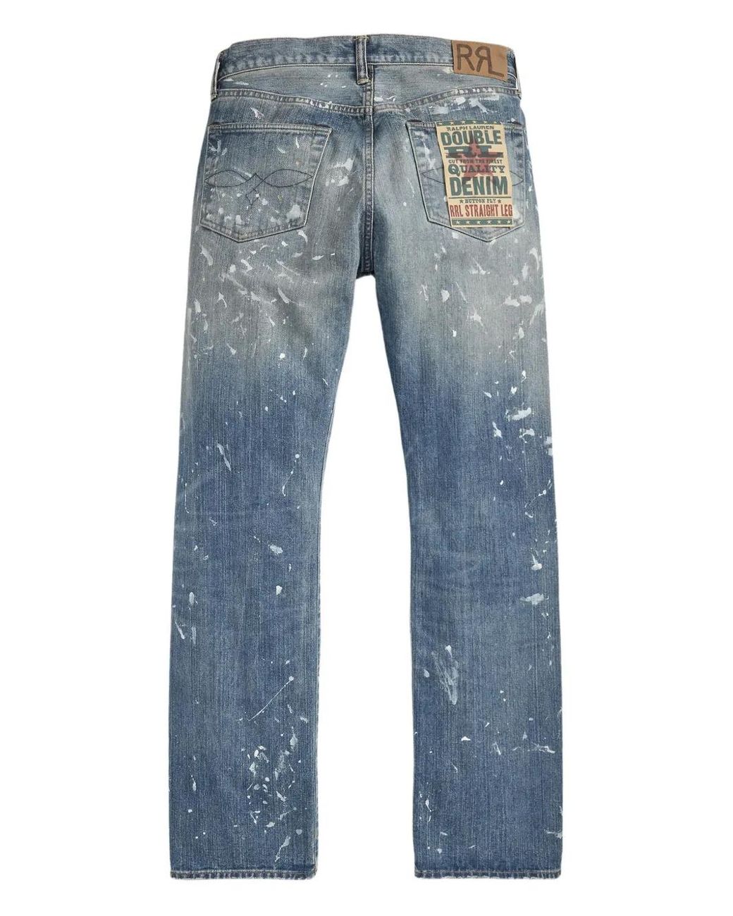RRL Blue Paint-Splattered Jeans for men