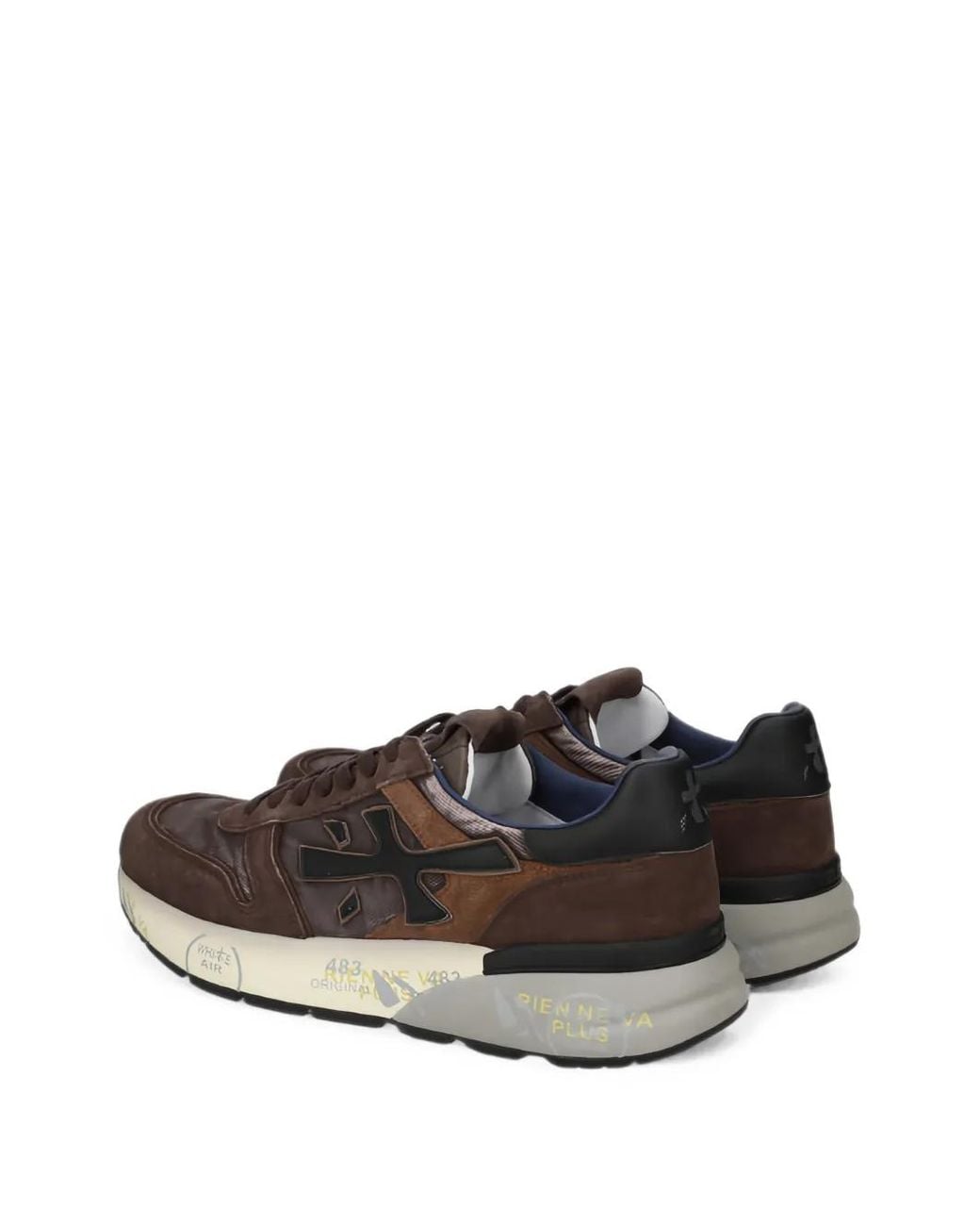 Premiata White Mick Logo-Patch Sneakers for men