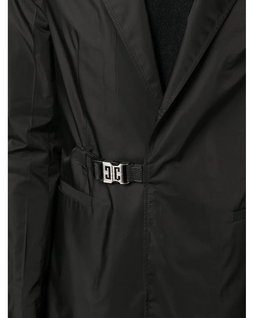 Givenchy Black 4G Buckle-Fastening Blazer for men