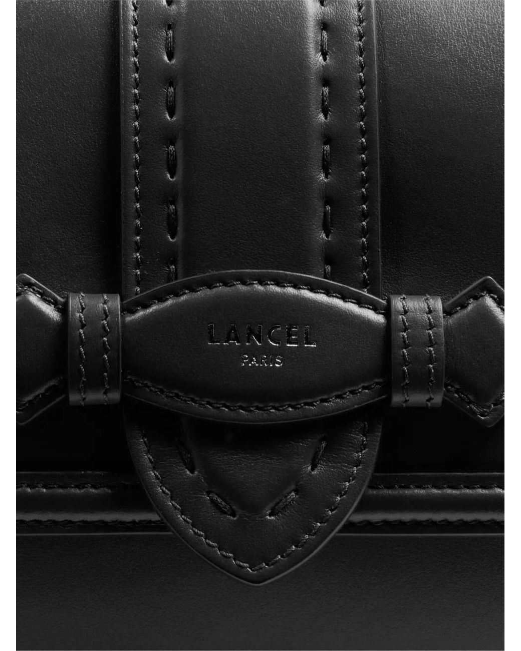 Lancel Black Sienna Flap-Detail Leather Bag