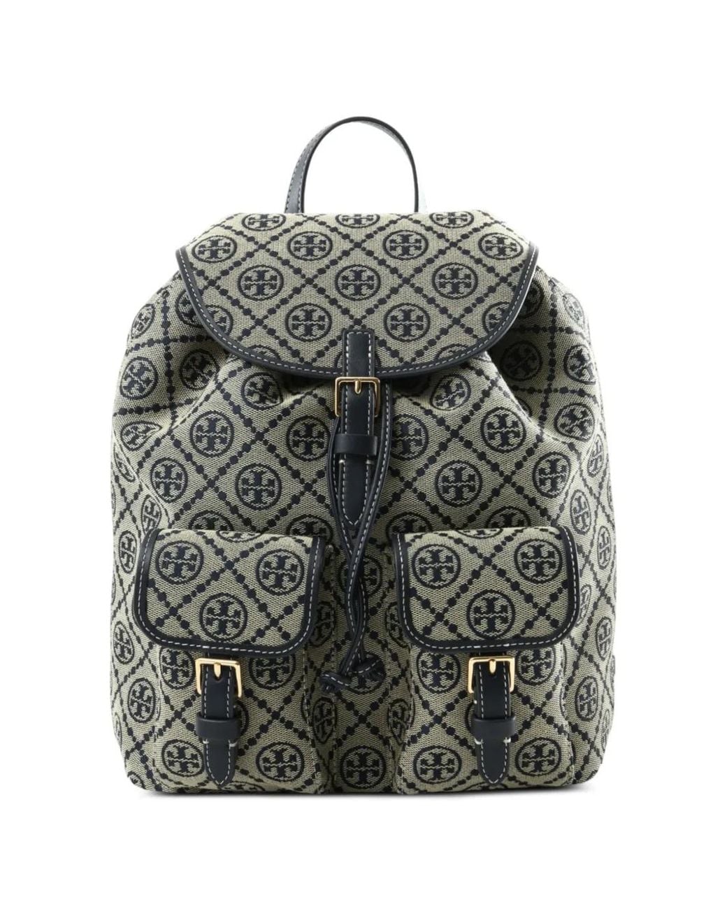 Tory Burch Gray T Monogram Backpack