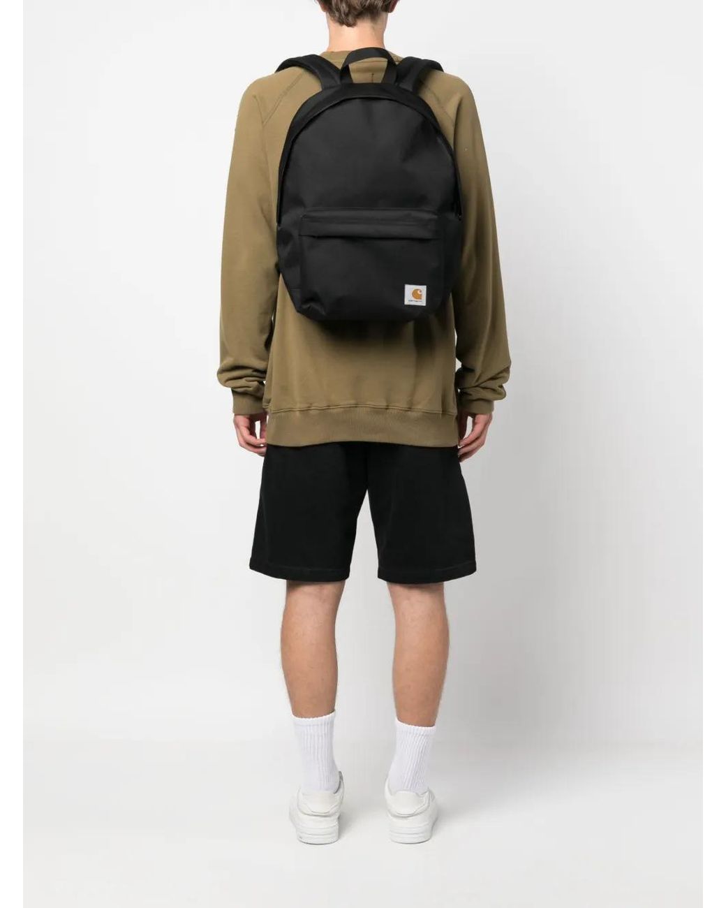 Carhartt Black Logo-Patch Zip-Fastening Backpack