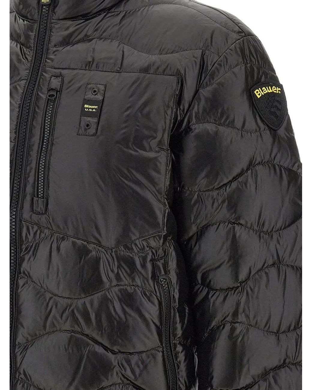 Blauer Gray Quilted Bomber Jacket for men