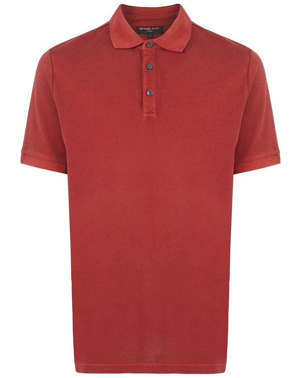 Michael Kors Cotton Classic Polo Shirt in Red for Men - Lyst