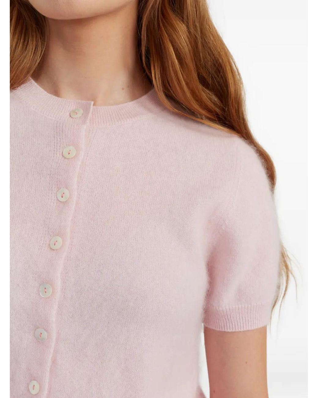 Chinti & Parker Pink Cardigan À Manches Courtes