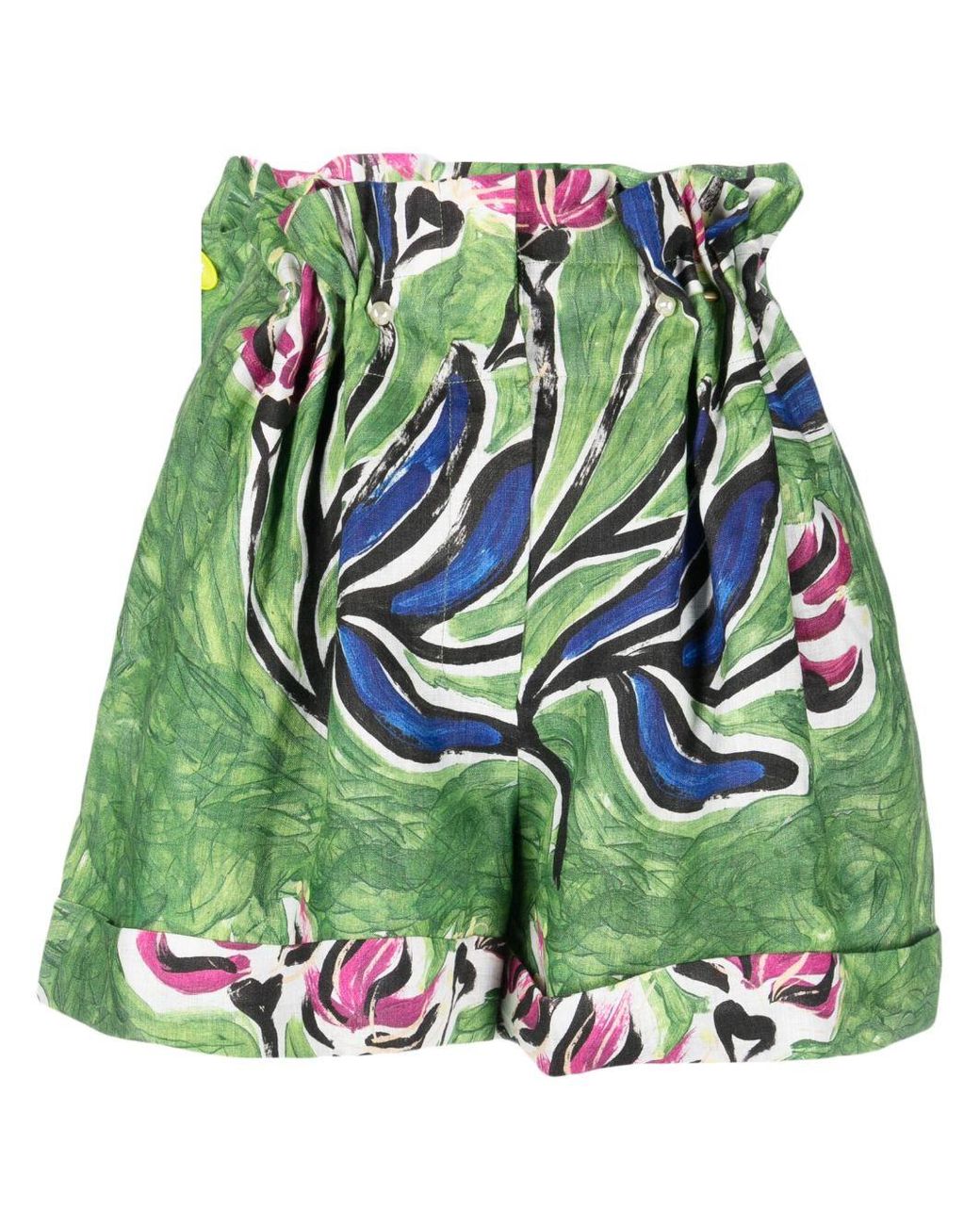 Aje. Paperbag Shorts in het Groen | Lyst NL