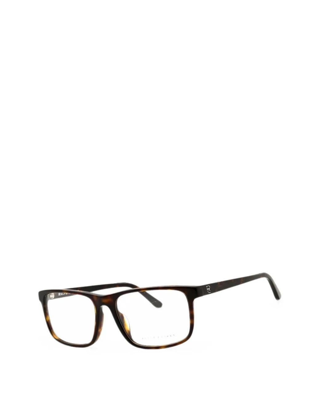 Ralph Lauren Black Rectangle-Frame Glasses for men