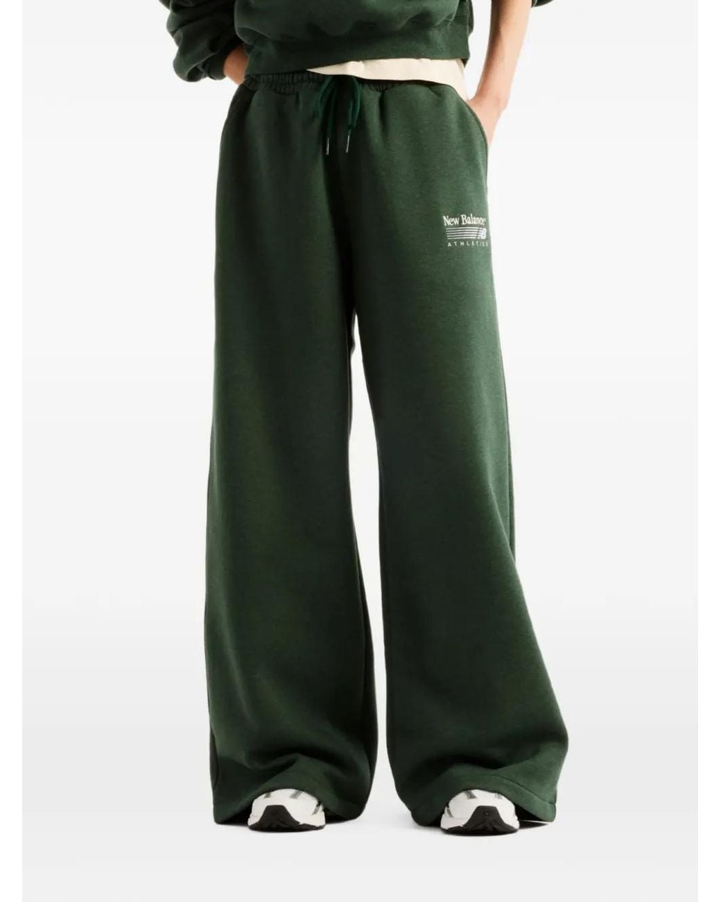 New Balance Green Pantalon De Survêtement Trackside En Polaire