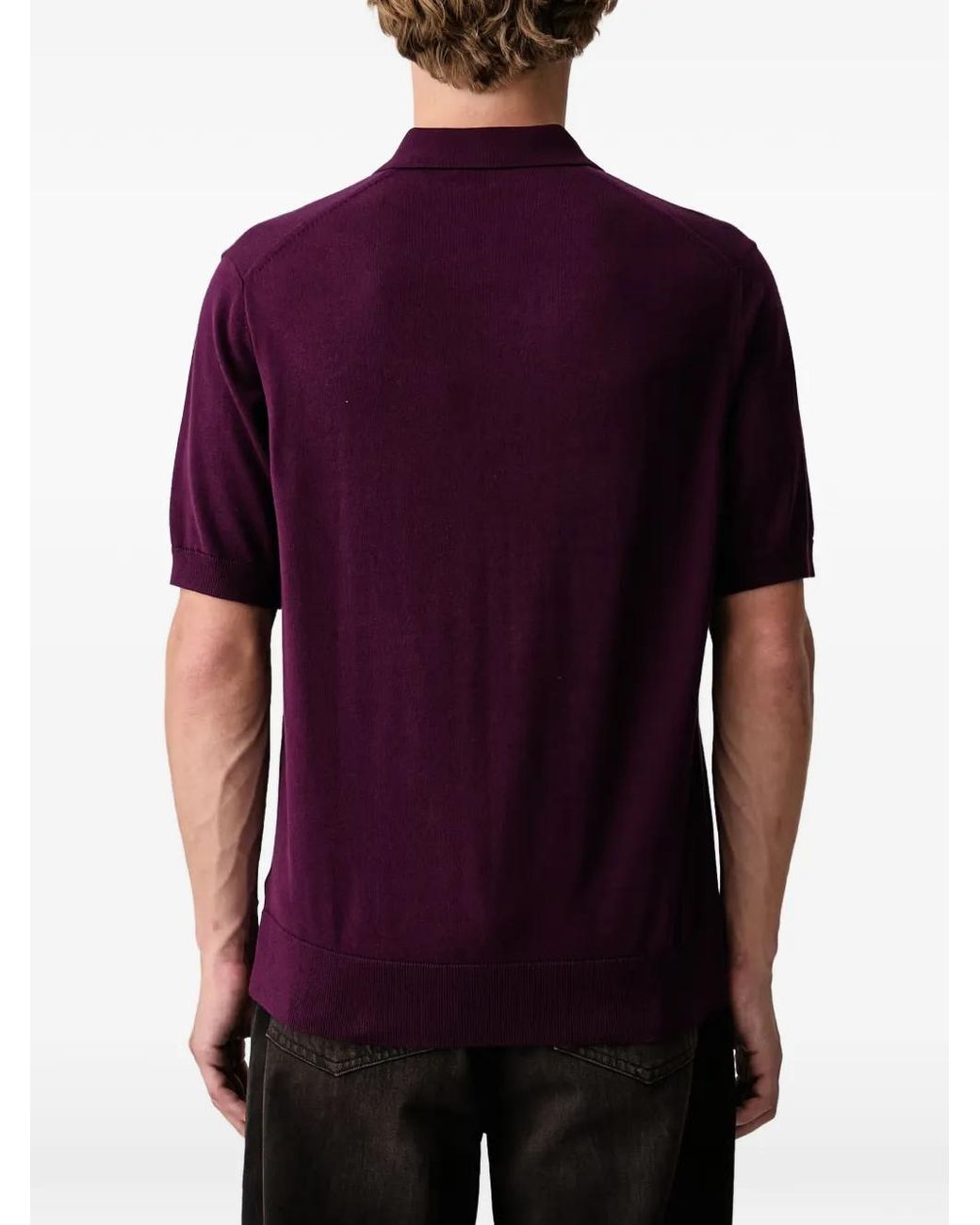 Fred Perry Purple Cotton Polo Shirt for men