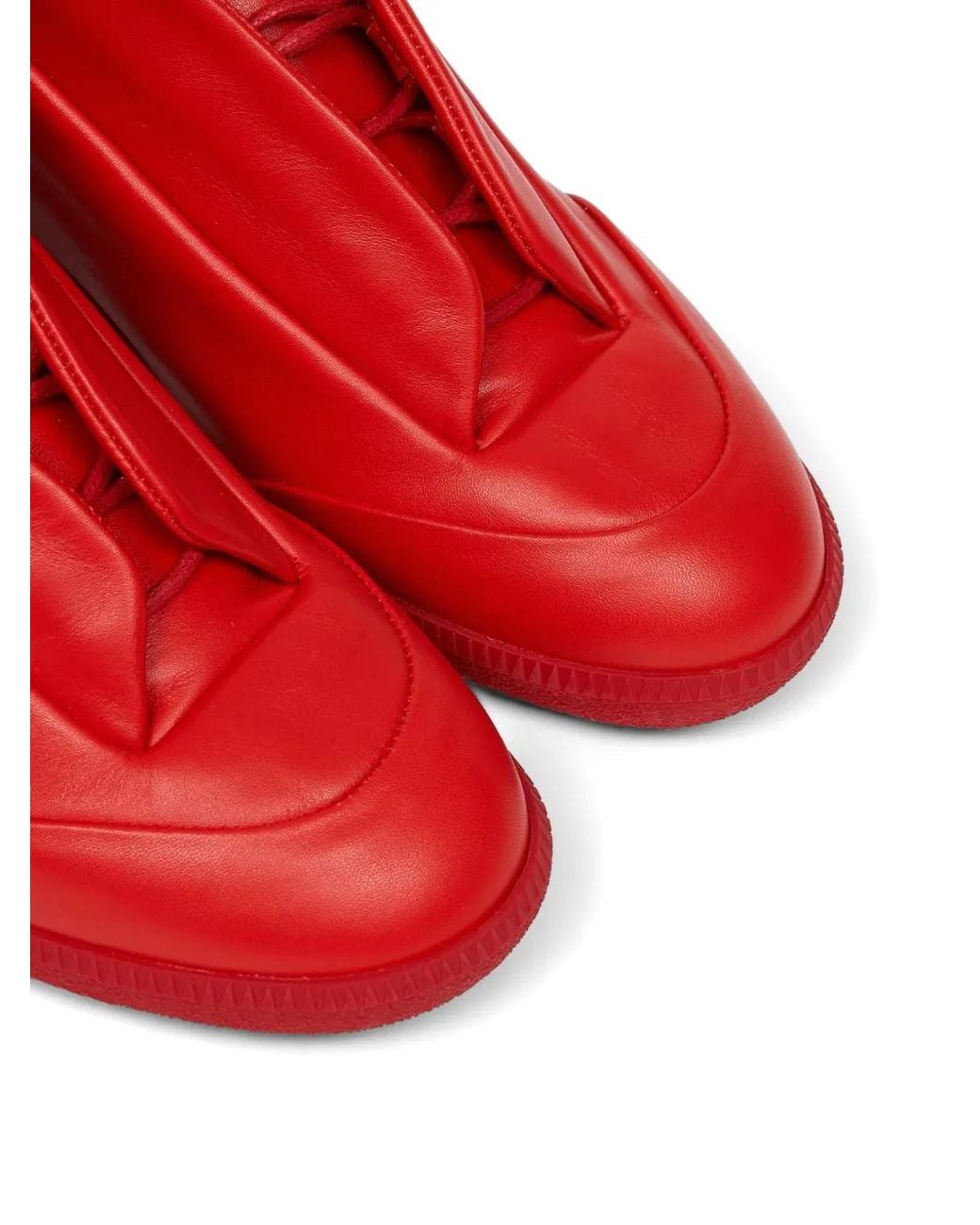Maison Margiela Red Future Leather Sneakers for men
