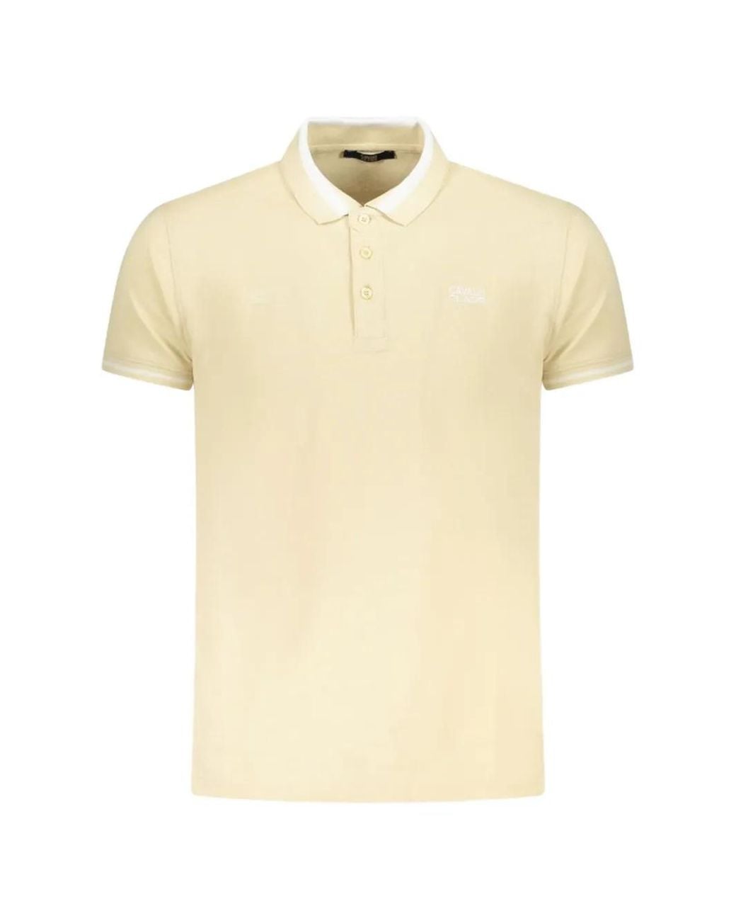 Roberto Cavalli Natural Logo-Detail Tipped Polo Shirt for men