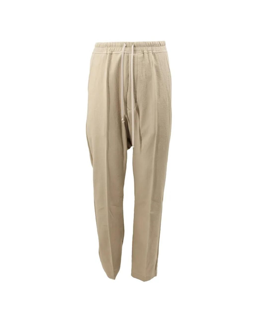 Rick Owens Natural Pantalon Sarouel À Lien De Resserrage for men
