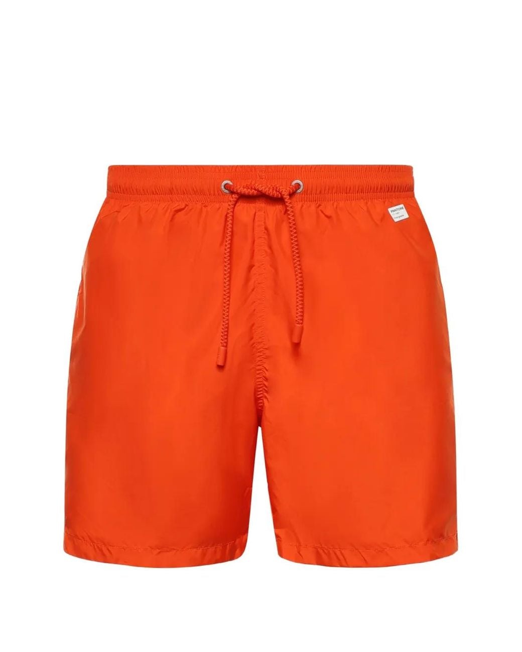 Mc2 Saint Barth Orange Logo-Patch Swim Shorts for men