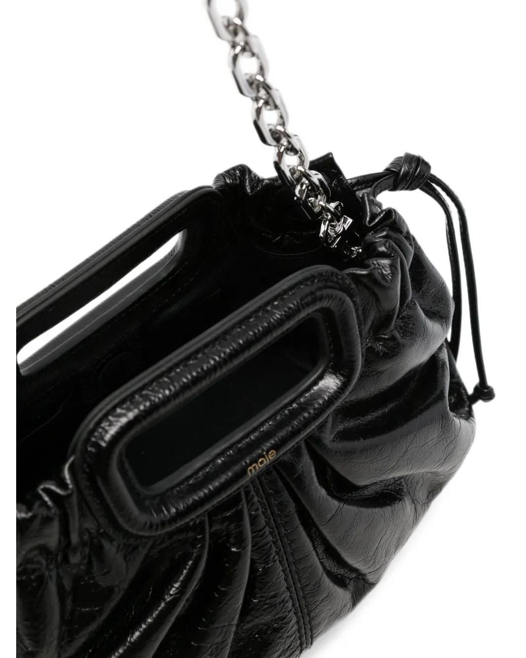Maje Black Sac Porté Épaule À Fronces